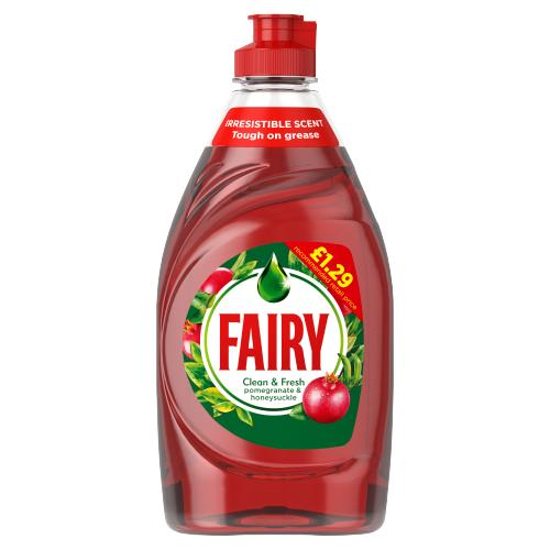 Fairy Liquid Pomegranate & Honeysuckle Washing Up Liquid 383ml Fairy Liquid Pomegranate & Honeysuckle Washing Up Liquid 383ml